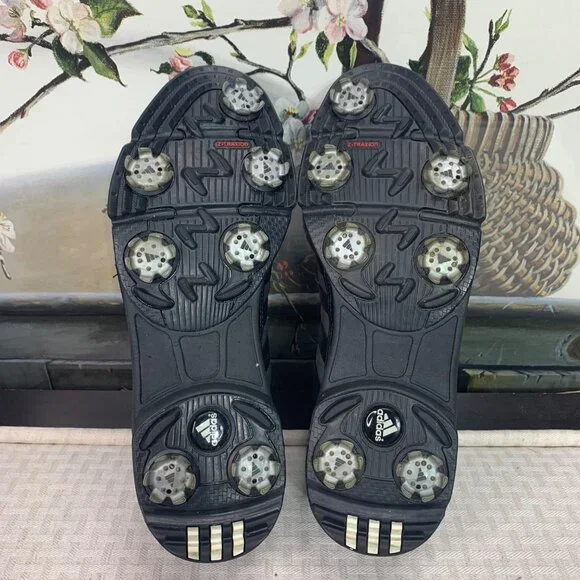 Adidas D 3000 Mens Size 9.5 Black Golf Shoes soft spike Z-Traxion AdiWEAR - Picture 7 of 9